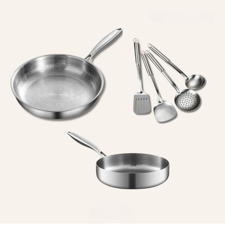 Everyday Cooking Set: 2 Pans + Utensils Set
